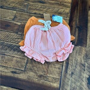 Peach and Orange Ruffled Baby Bloomers